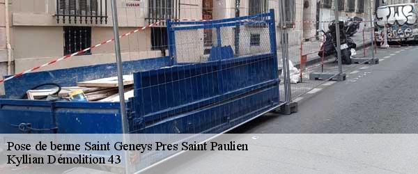 Pose de benne  saint-geneys-pres-saint-paulien-43350 Kyllian Démolition 43