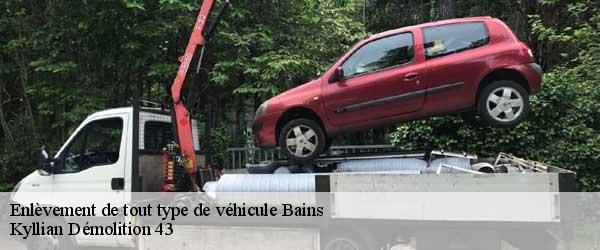 Enlèvement de tout type de véhicule bains-43370 Kyllian Démolition 43