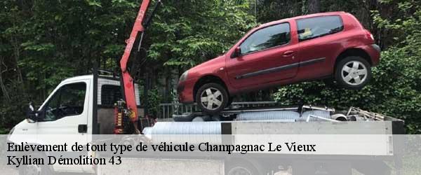 Enlèvement de tout type de véhicule champagnac-le-vieux-43440 Kyllian Démolition 43