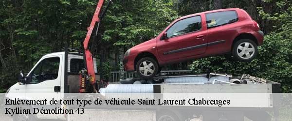 Enlèvement de tout type de véhicule  saint-laurent-chabreuges-43100 Kyllian Démolition 43